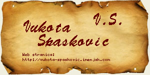 Vukota Spasković vizit kartica